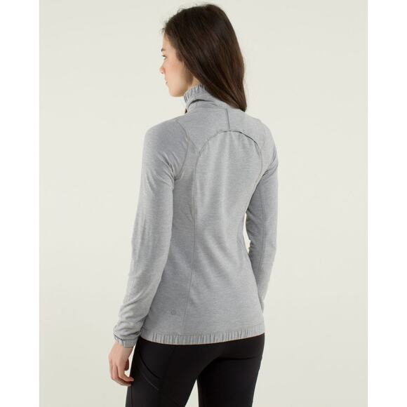 Lululemon Pullover Womens 4 Heathered Grey Forthright 1/2 Zip - Picture 8 of 12